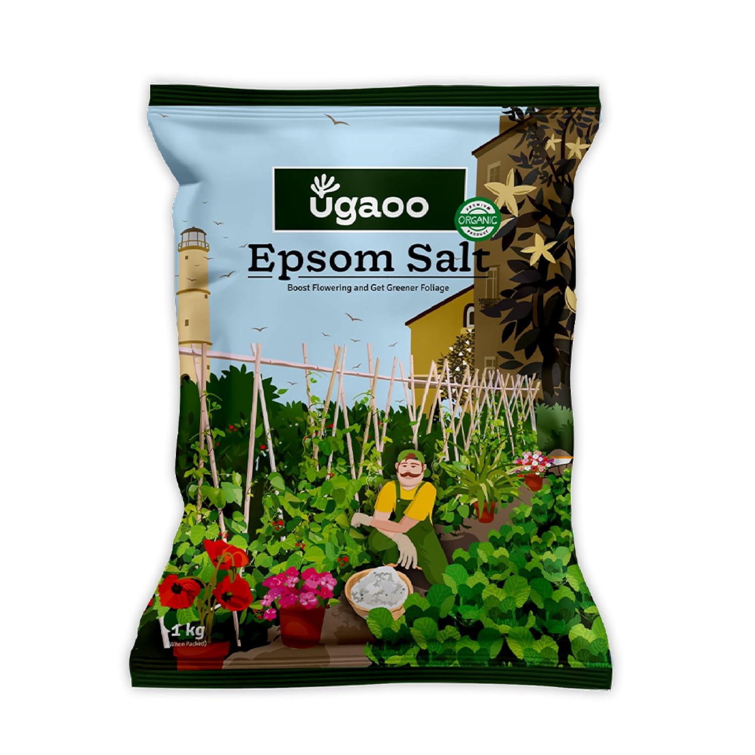 Epsom salt fertilizer for plants magnesium supplement and growth