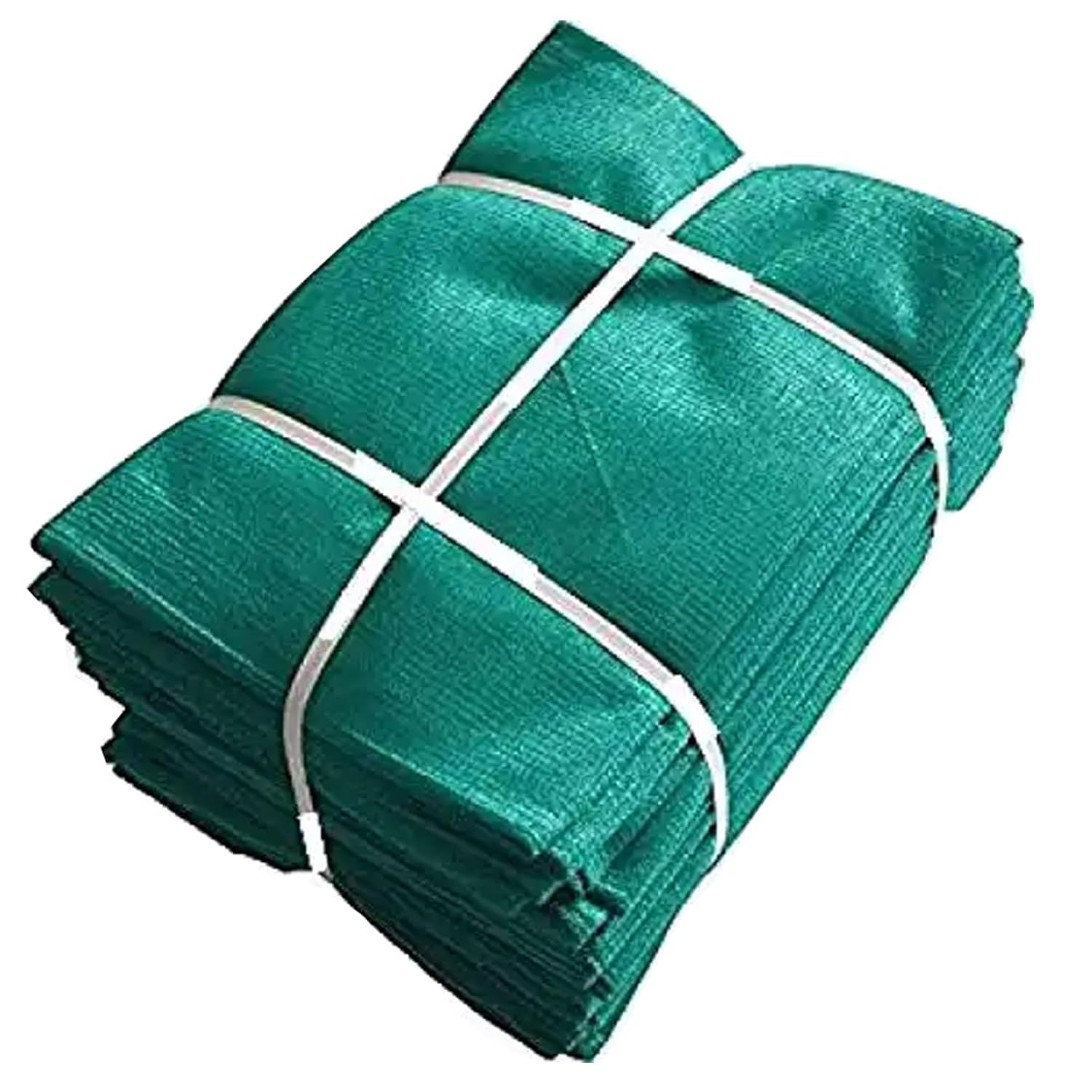 Green shade net used to protect garden plants from harsh sunlight and extreme summer heat