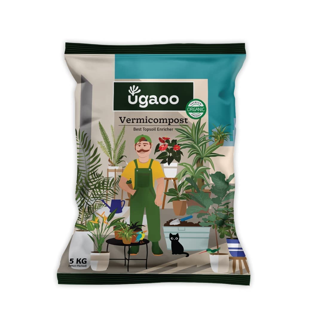 Vermicompost organic fertilizer for healthy plant growth and soil nutrients