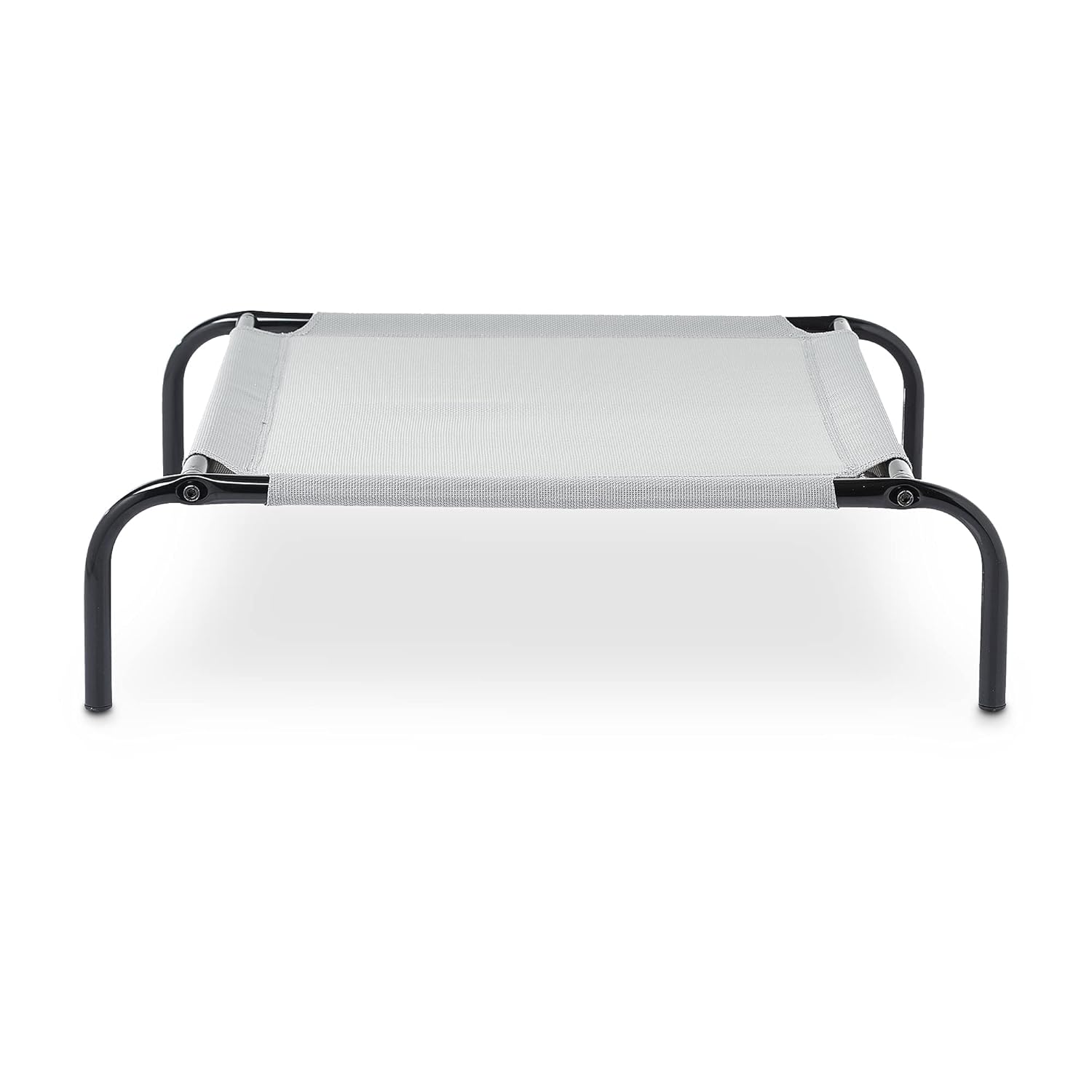 Elevated cooling dog bed with breathable fabric for summer heat wave protection