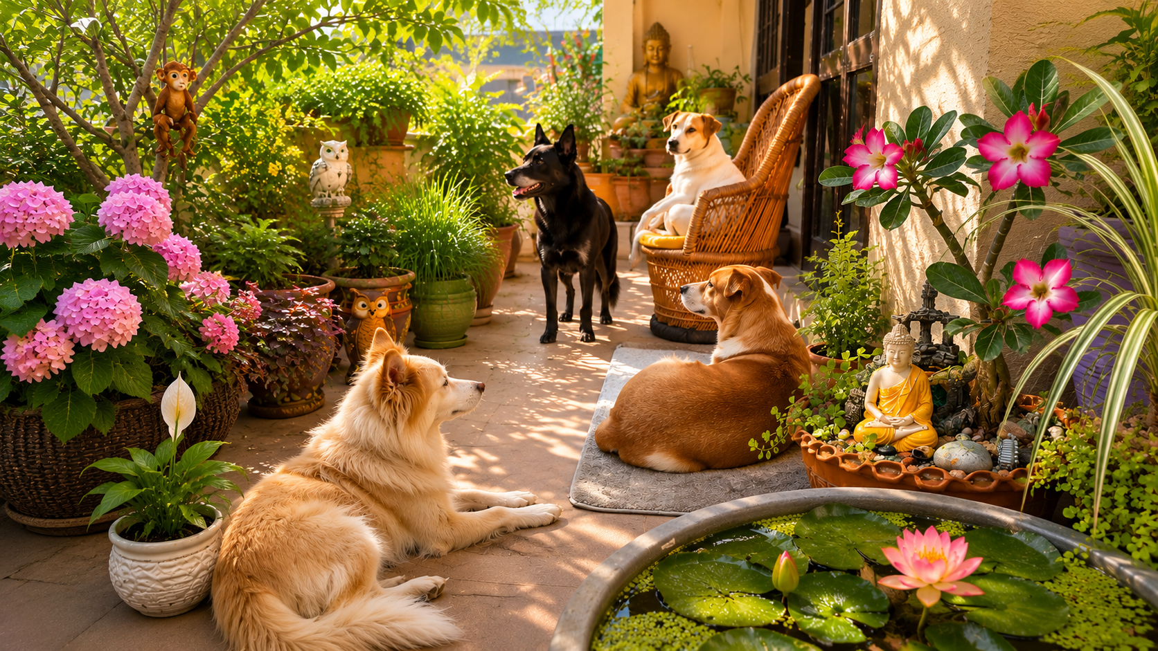 Pet Care in my balcony garden