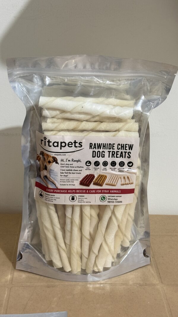 Milky Twisted White Chew Sticks 80 Pieces Pack for Dogs